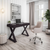 47" Espresso Wood X-Shape Writing Desk