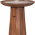 19" Brown Solid Wood Round Pedestal End Table