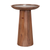 19" Brown Solid Wood Round Pedestal End Table