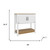 35" White Wood Paneled Sideboard With Two Doors
