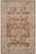 5' X 8' Rust Ivory And Blue Geometric Distressed Area Rug