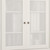 64" White Solid Wood Sideboard With Four Glass Doors