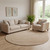 8' Tan Wool Hand Woven Area Rug