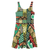 Green African Fabric Patch Work Skater Dress