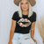 Women's Retro Floral Lips Kiss T-Shirt 