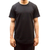 SEAMED SCALLOP TEE- BLACK