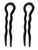 Pair of Large, Black Crinkled Bobby Pins 