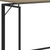 40" Gray and Black Wood and Stainless Steel Sled Computer Desk
