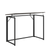 40" Gray and Black Wood and Stainless Steel Sled Computer Desk