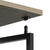 40" Gray and Black Wood and Stainless Steel Sled Computer Desk