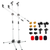 Mic Stand Set 2 Pack Adjustable Tripod Floor Microphone Stands with Extendable Boom Arm