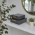 10" Set Of Two Black Solid Wood Jewelry Box With Decorative Hardware
