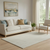 5' X 8' Beige And Ivory Abstract Geometric Washable Area Rug With UV Protection