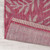 5' Fuchsia And Light Gray Square Floral Indoor Outdoor Area Rug