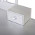 39" Silver Wood Mirrored Two Drawer Vanity Table