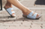 Roxoni Women Comfort Sandals Double Buckle Adjustable EVA Flat Slides Footbed Suede with Arch Support Non-Slip