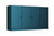 65" Teal Blue Solid Wood Two Drawer Sideboard With Four Doors