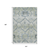 10' X 14' Artichoke Green And Gray Floral Washable Area Rug With UV Protection