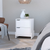 17" White Wood Nightstand