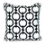 Parkland Collection Transitional Geometric Black 20" x 20" Pillow