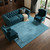 9' X 12' Blue And Gray Oriental Washable Area Rug With UV Protection