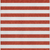 3' X 5' Red And Ivory Striped Washable Area Rug With UV Protection