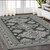 5' X 8' Blue And Gray Medallion Area Rug