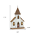 18" Brown And White Wood And Metal Church Tabletop Sculpture