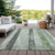 Striped Washable Indoor Outdoor Area Rug