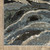 8' Blue Black And Beige Abstract Runner Rug With Fringe