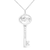 .925 Sterling Silver Diamond Accent Zodiac Key 18" Pendant Necklace (K-L Color, I1-I2 Clarity)