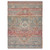 4' X 6' Blue Orange And Pink Oriental Hand Woven Area Rug With Fringe