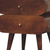 20" Chestnut Solid Wood Round Two Drawer Nightstand
