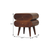 20" Chestnut Solid Wood Round Two Drawer Nightstand