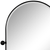 31" Black Metal Arch Framed Bathroom Vanity Mirror