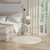 4' Cream And Ivory Geometric Round Rug