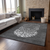 3' X 5' Charcoal And Ivory Abstract Washable Area Rug With UV Protection