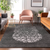 3' X 5' Charcoal And Ivory Abstract Washable Area Rug With UV Protection