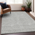 10' X 14' Gray And Ivory Abstract Geometric Washable Area Rug With UV Protection