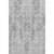 3' X 5' Gray And Blue Floral Washable Area Rug With UV Protection
