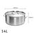 12" Silver Stainless Steel Stock Pot