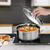 12" Silver Stainless Steel Stock Pot