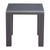 23" Black Aluminum Square Outdoor Side Table