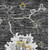8' X 10' Graphite Ivory And Gold Floral Medallion Distressed Washable Area Rug With UV Protection