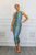Multi Dimension Scale Print Midi Dress