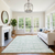 10' X 14' Mint Green And Ivory Striped Washable Area Rug With UV Protection