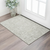 3' X 5' Taupe And Ivory Floral Washable Area Rug With UV Protection