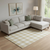 10' X 14' Gold And Ivory Plaid Washable Area Rug With UV Protection