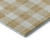 10' X 14' Gold And Ivory Plaid Washable Area Rug With UV Protection