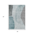 3' X 5' Teal Gray And Ivory Abstract Washable Area Rug With UV Protection